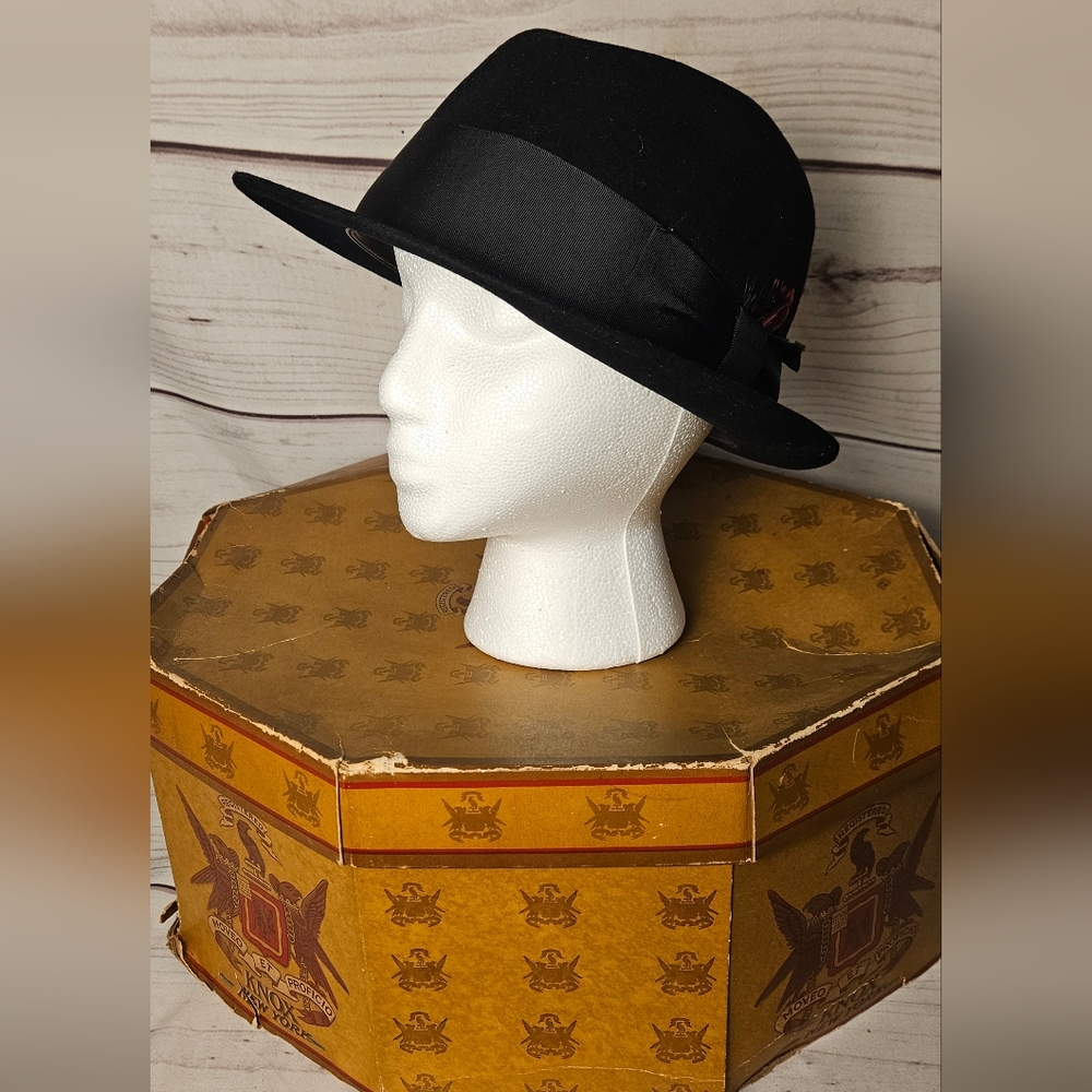 Vintage Mens Knox New York Fedora Hat With Original Hat Box